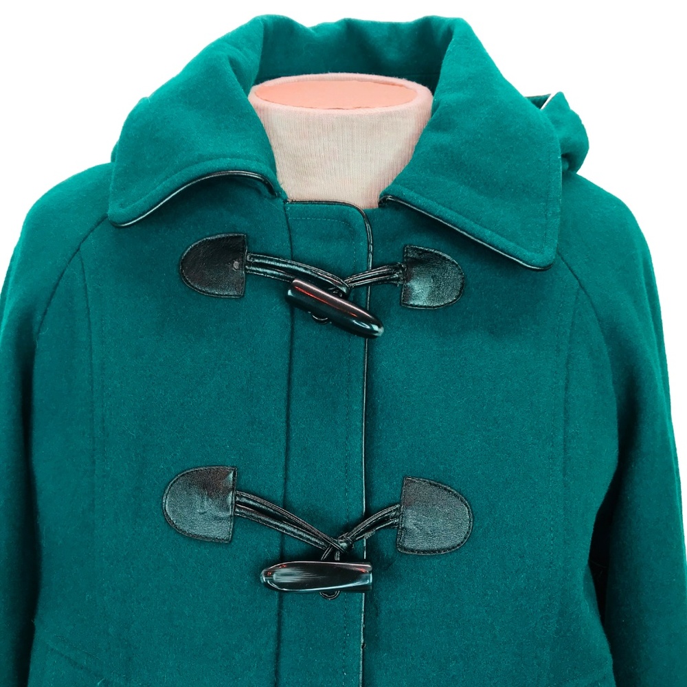 Steve Madden Hooded Wool Toggle Closure Pea Coat M - Picture 5 of 6